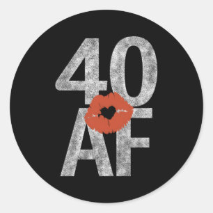 Sticker Rond 40 Af 40E Il Lève Quarante Af
