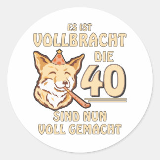 STICKER ROND 40 ANNIVERSAIRE