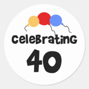Sticker Rond 40 ans de fête