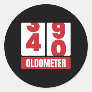 Sticker Rond 40e 40 Anniversaire Drôle Cadeau Hommes Femmes Old