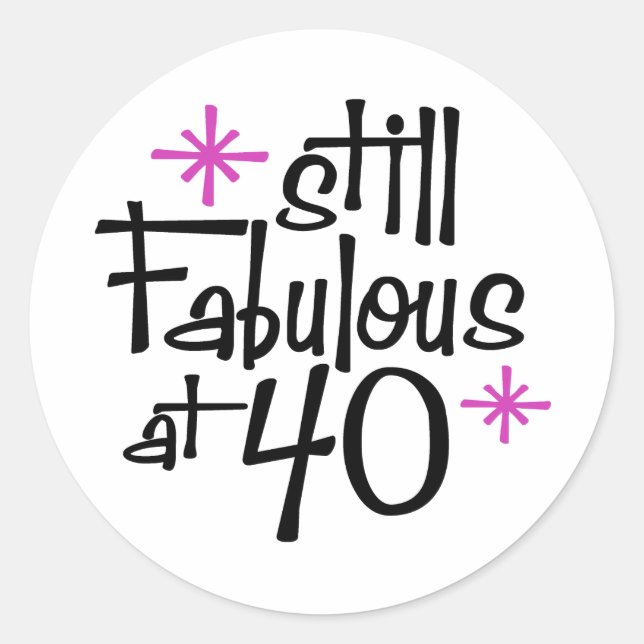 Sticker Rond 40e anniversaire (Devant)