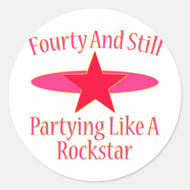 Sticker Rond 40e anniversaire (Devant)