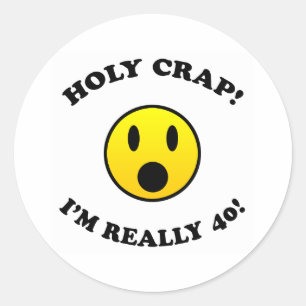 Sticker Rond 40e anniversaire Gag Dons