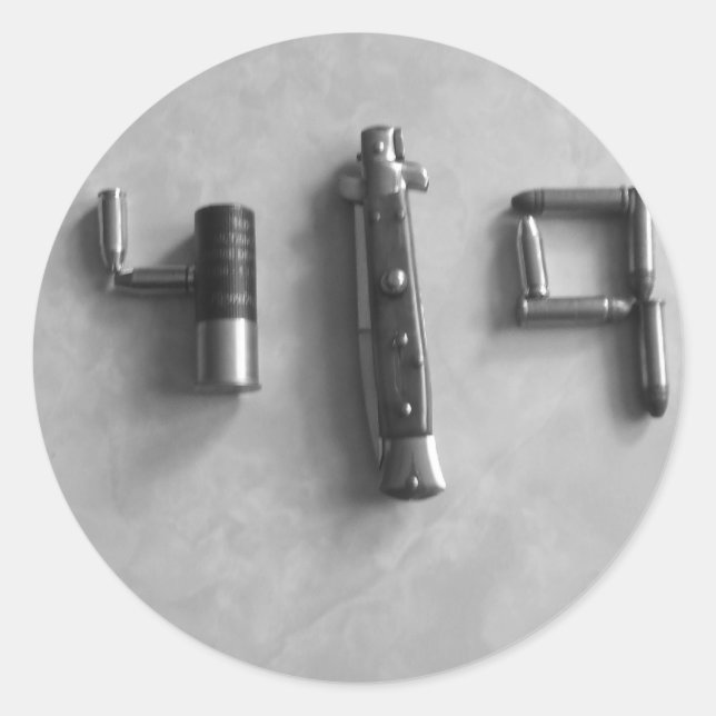 Sticker Rond 419 Outils (Devant)