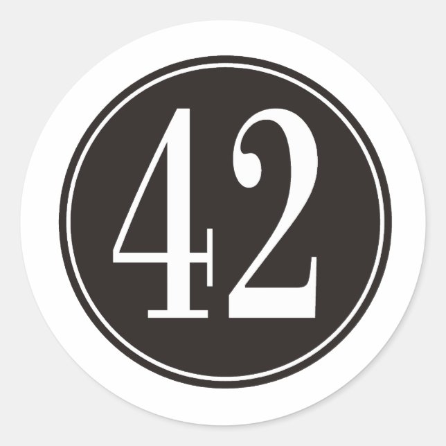 Sticker Rond #42 Cercle noir (Devant)