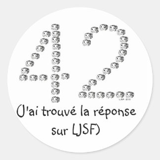 Sticker Rond 42, (J'ai trouvé la réponse sur LJSF)