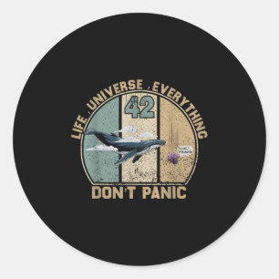 Sticker Rond 42 Réponse à la vie l'univers et tout Ne