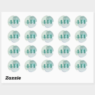 Sticker Rond 444 Angel Numéro Divine Protection Affirmation