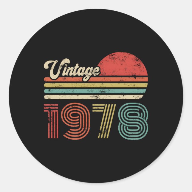 STICKER ROND 45 1978 45E (Devant)