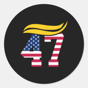 Sticker Rond 45 47 Est Mon Président Nous Avons Tous Gagné 1
