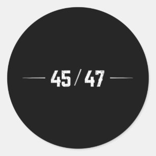 Sticker Rond 45 47 Trump Daddys Home Drapeau américain Reprendr