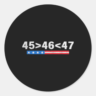 Sticker Rond 45 Est Supérieur À 46 Drôle 47 États-Unis Drapeau