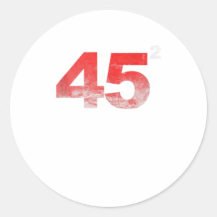 Sticker Rond 45 Squared Trump ReElection vinta en détresse