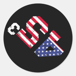 Sticker Rond 45³ Trump 2028 45 Cubed Troisième mandat Président