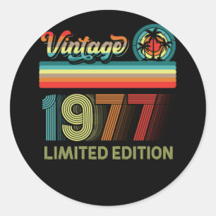 Sticker Rond 45e anniversaire Décorations Hommes 45 ans 1977