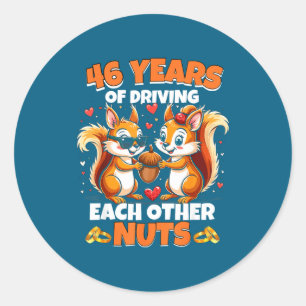 Sticker Rond 46e anniversaire de mariage 46 Conduite