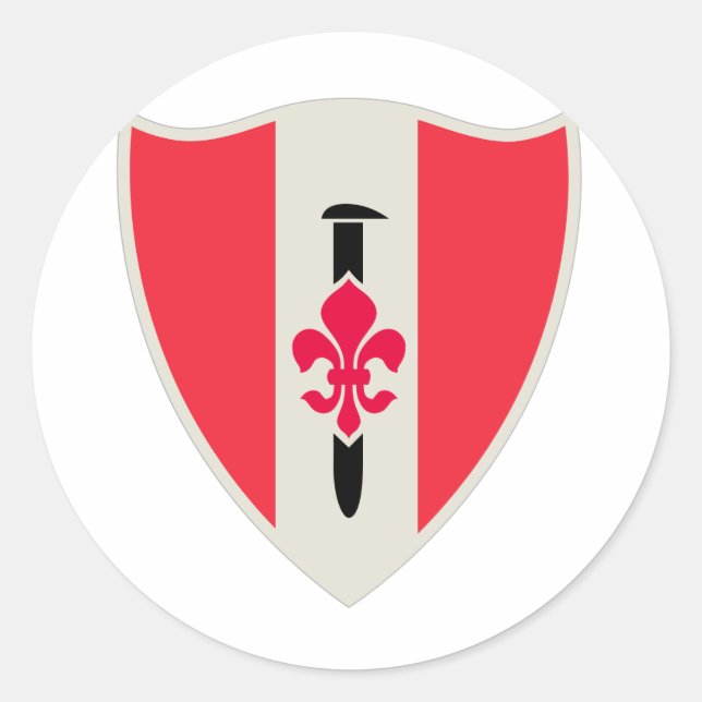 Sticker Rond 46e Bataillon du génie de l'armée (Devant)