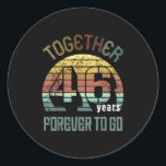 Sticker Rond 46th Years Wedding Anniversary For Couples Matchin<br><div class="desc">46th Years Wedding Anniversary For Couples Matching 46</div>