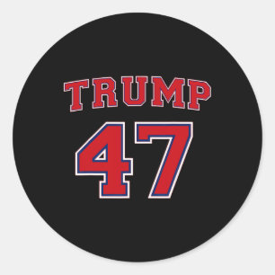 Sticker Rond 47 Trump 2024 Voter Président Donald Trump 47e Ava