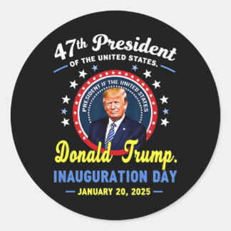 Sticker Rond 47e jour de l'investiture du président Donald Trum