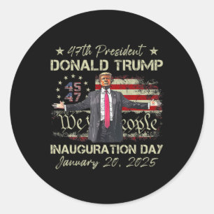 Sticker Rond 47ème anniversaire de l'investiture du président D