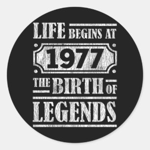 Sticker Rond 48 Ans 1977 Naissance De La Légende 48E Anniversai