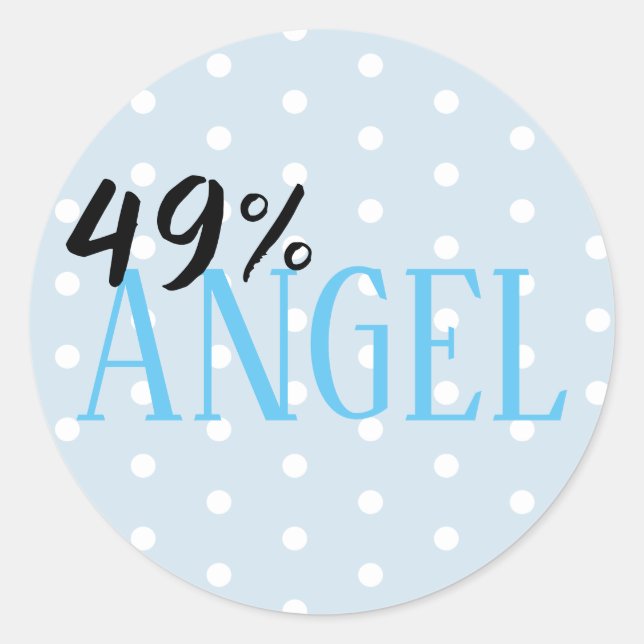 Sticker Rond 49% Angel - personnalisable (Devant)