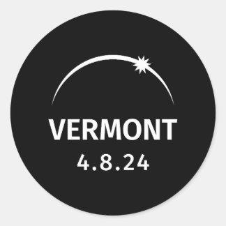 Sticker Rond 4.8.24 Éclipse solaire Vermont