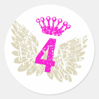 Sticker Rond #4 Ailes framboises