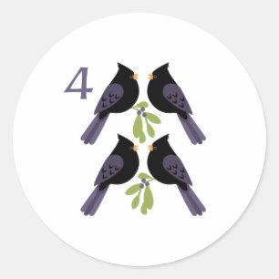 Sticker Rond 4 Appeler les oiseaux