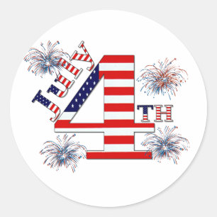 Sticker Rond 4 juillet
