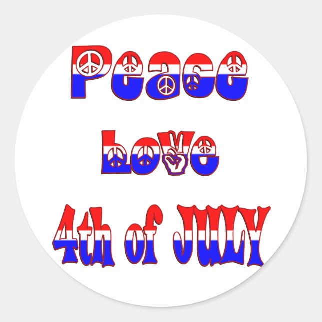 Sticker Rond 4 juillet (Devant)