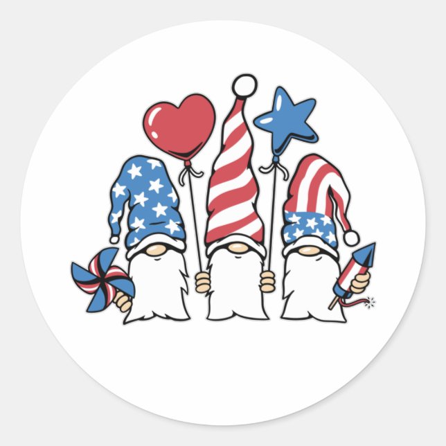 Sticker Rond 4 juillet (Devant)