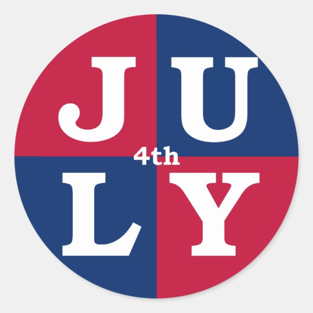 Sticker Rond 4 juillet (Devant)