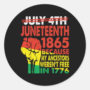 Sticker Rond 4 juillet 1977 Femmes Hommes Africains Américains