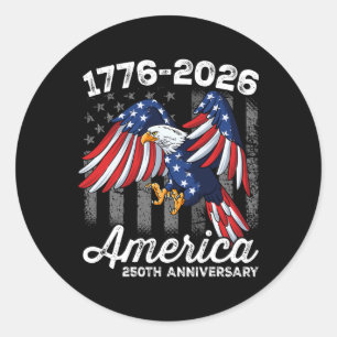 Sticker Rond 4 juillet 250 ans 1776-2026