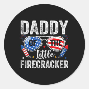 Sticker Rond 4 juillet Anniversaire Papa Papa Papa Papa Du Peti