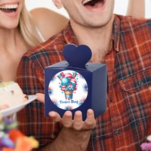 Sticker Rond 4 Juillet Crème glacée Genre Revela Team Boy