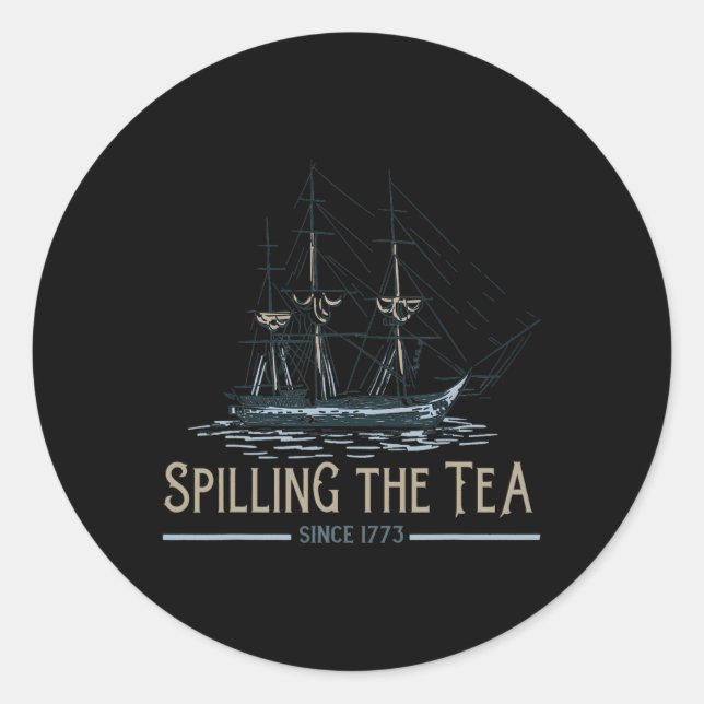 Sticker Rond 4 juillet en train de dévoiler tous les secrets de (Devant)