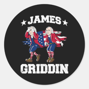 Sticker Rond 4 juillet James Madison Griddy James Griddin 1