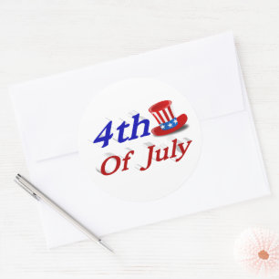 Sticker Rond 4 juillet Oncle Sam