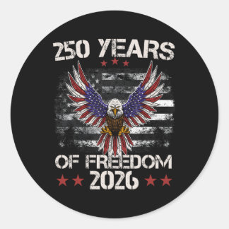 Sticker Rond 4 juillet patriotique 250e anniversaire 250 ans