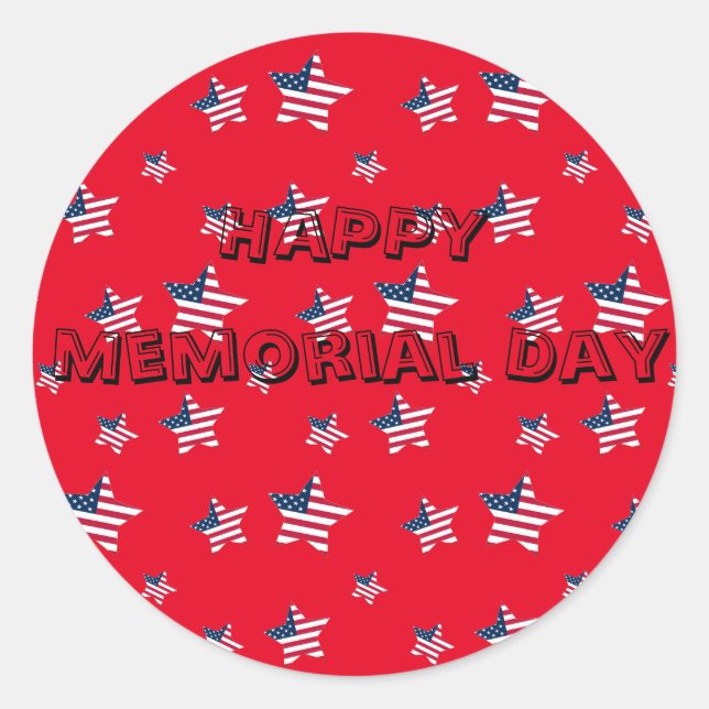 Sticker Rond 4 juillet patriotique américaine (Devant)