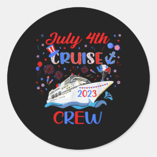 Sticker Rond 4 juillet Voyage de croisière