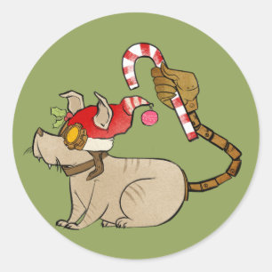 Sticker Rond 4 Petits monstres - Logo de vacances Tesla