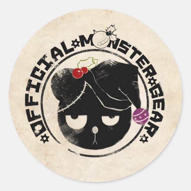 Sticker Rond 4 Petits monstres - Michael Holiday Logo (Devant)