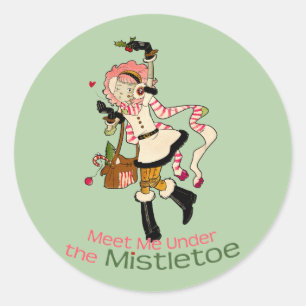 Sticker Rond 4 petits monstres - vacances de Nessa