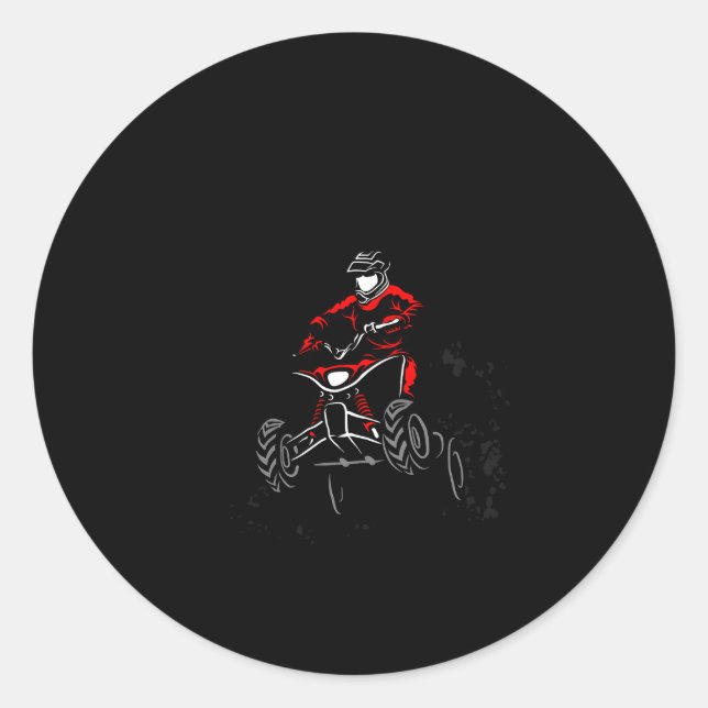 Sticker Rond 4 Roulettes Dirt Hors Route Quad A Little Dirt Jam (Devant)