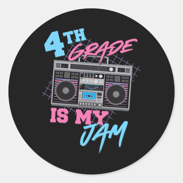Sticker Rond 4e année c'est ma confiture - Enseignant de Boombo (Devant)