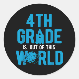 Sticker Rond 4e Année De Sortie De Cet Espace Scientifique Mond